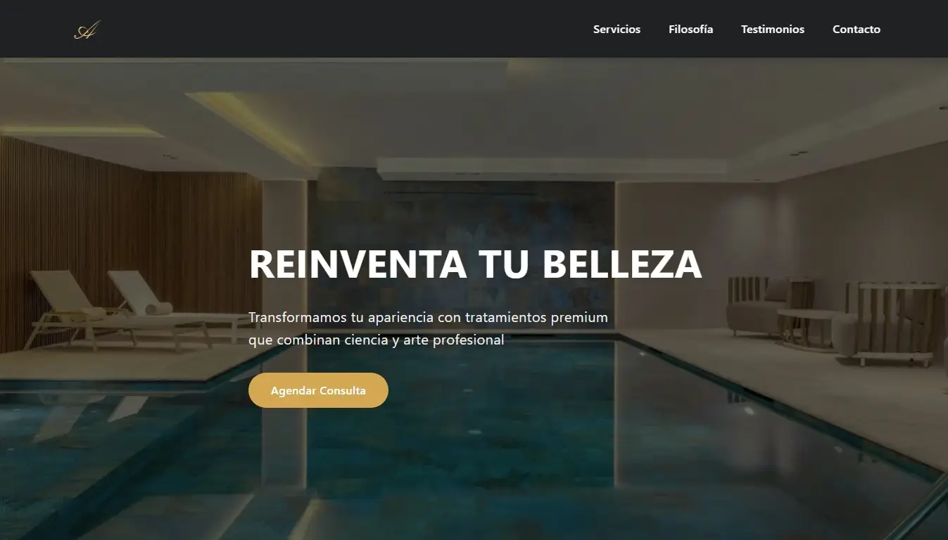 Landing page centro de estética